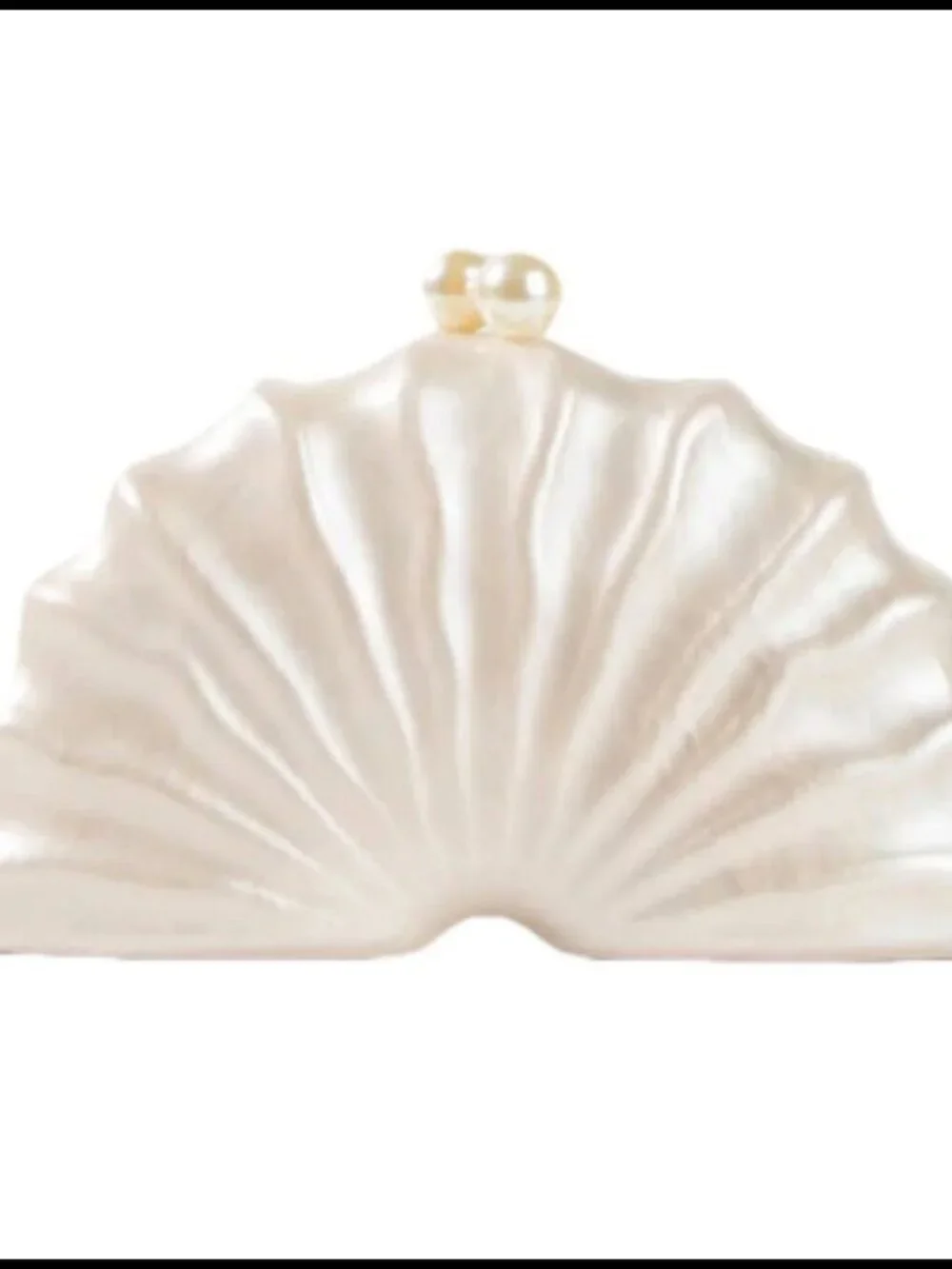 Acrylic Shell Shaped Clutch Women Evening Handbag with Detachable Chain